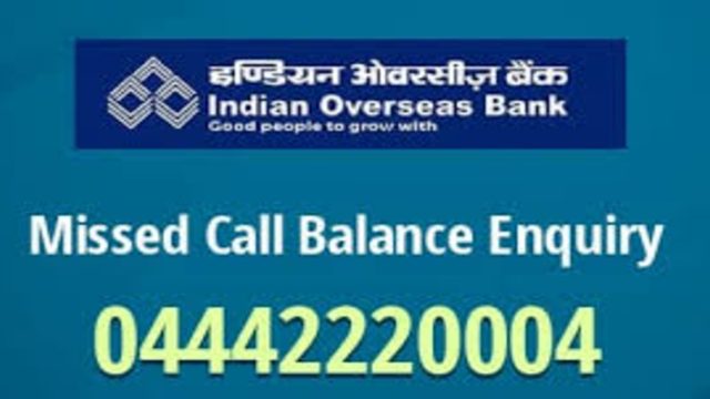 Indian Overseas Bank Balance Check Number