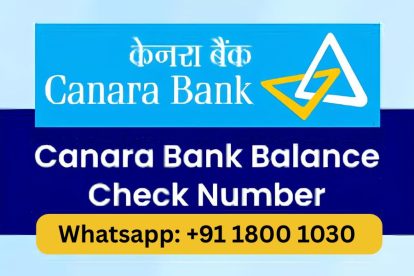 canara bank balance check number