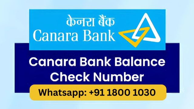 canara bank balance check number