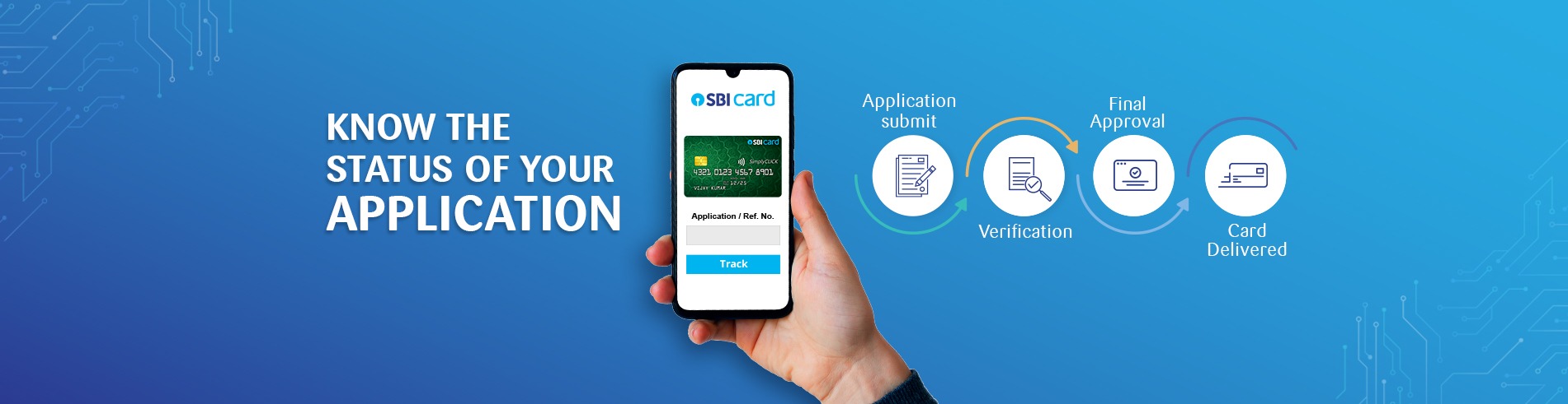 check sbi credit card application status