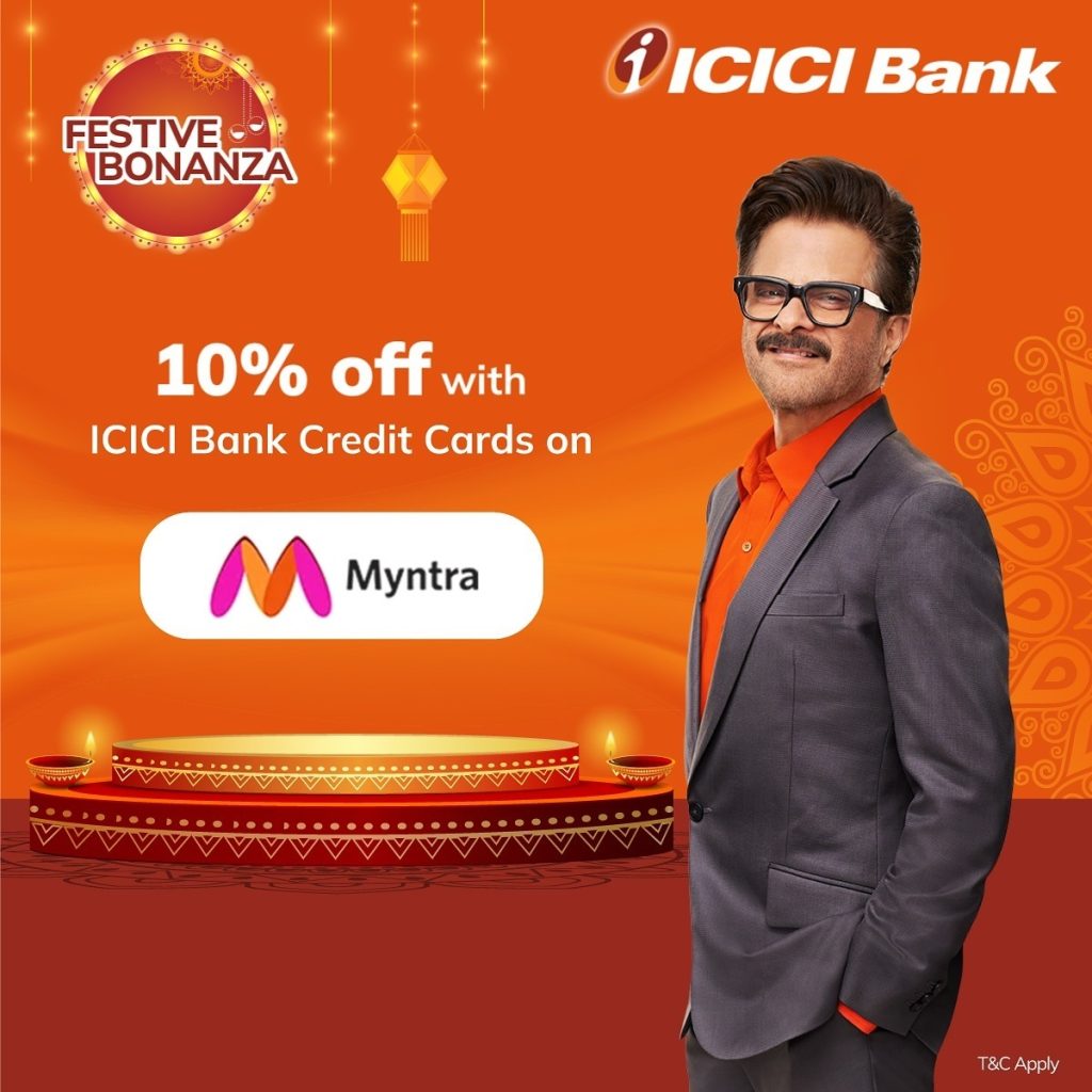 icici credit card offers on myntra