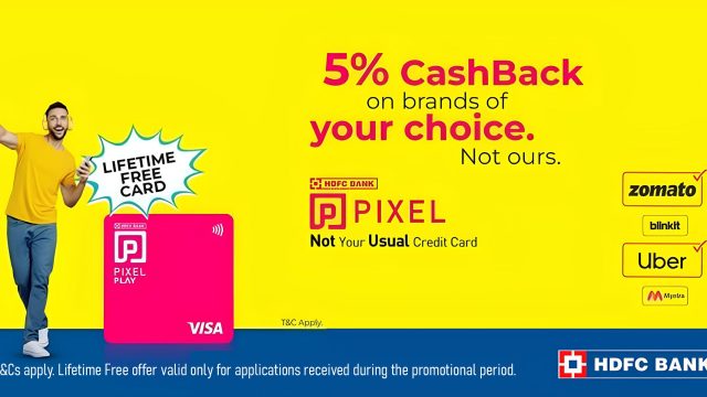 hdfc pixel play credit card